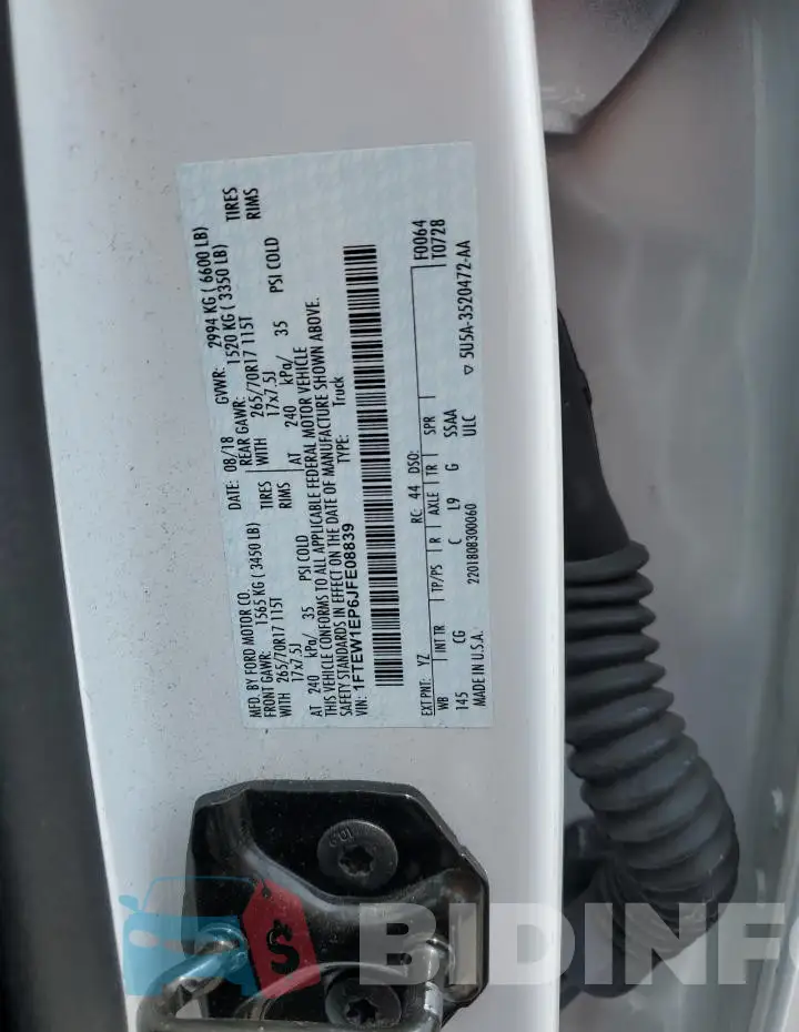 1FTEW1EP6JFE08839 Photo# 12