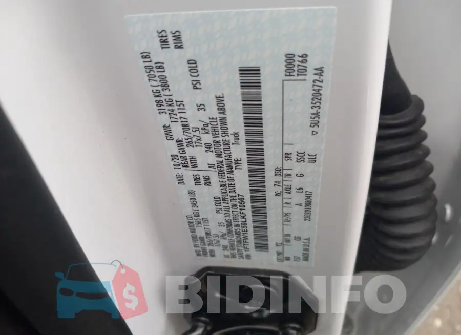 1FTFW1E59LKF10567 Photo# 12