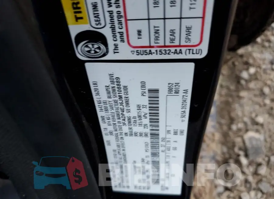 3FADP4EJ6JM108889 Photo# 12