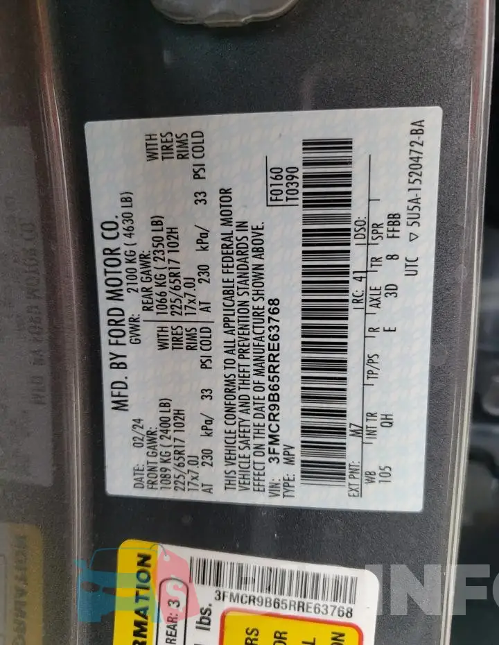 3FMCR9B65RRE63768 Photo# 13