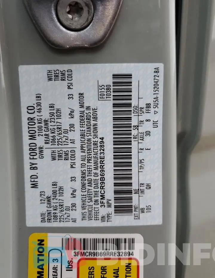 3FMCR9B69RRE32894 Photo# 14