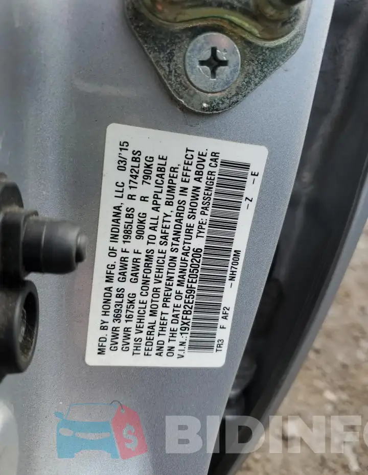 19XFB2E59FE050206 Photo# 12