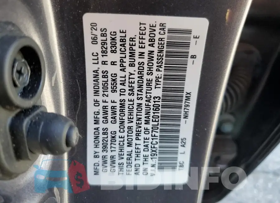 19XFC1F70LE016013 Photo# 12