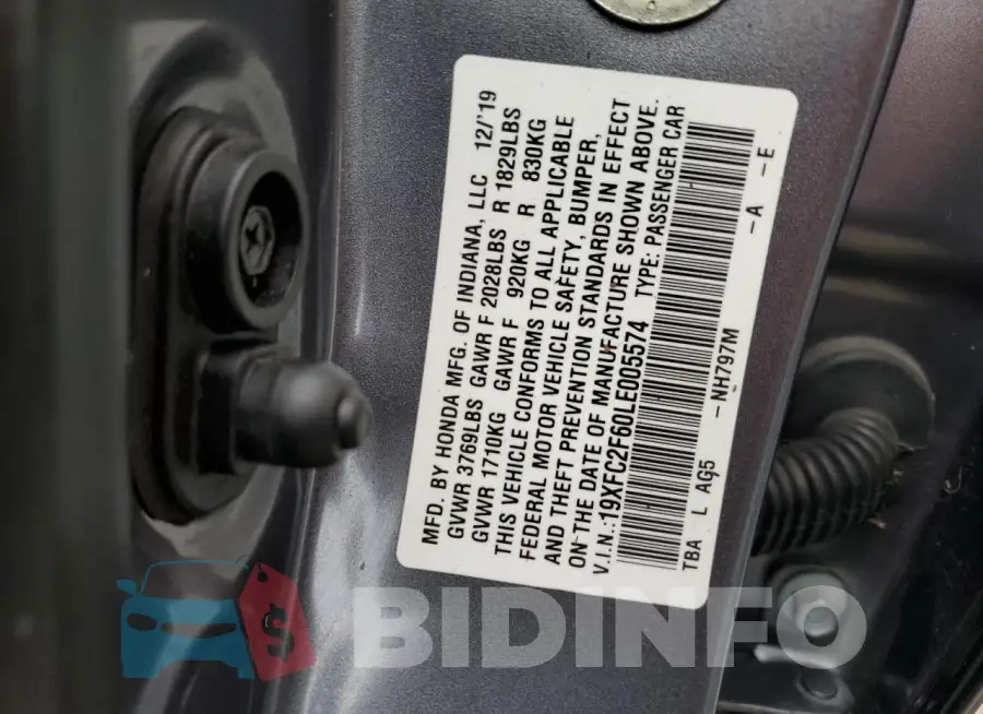 19XFC2F60LE005574 Photo# 13