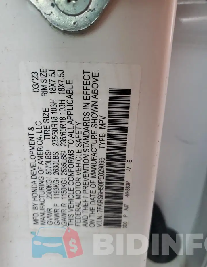 7FARS6H50PE029096 Photo# 14