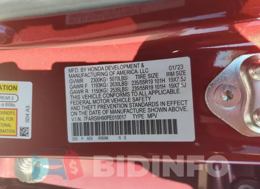 7FARS6H90PE010017 Photo# 13
