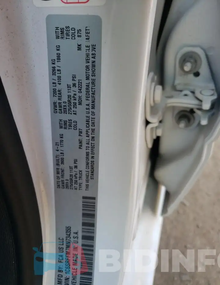 1C6SRFFM7MN734355 Photo# 12