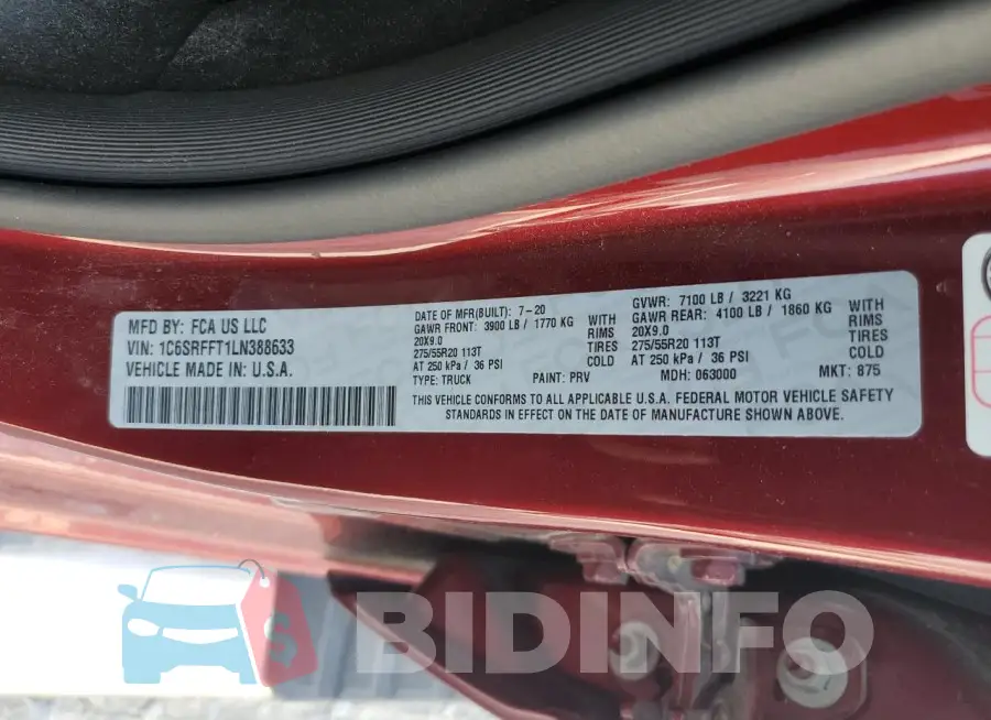 1C6SRFFT1LN388633 Photo# 12