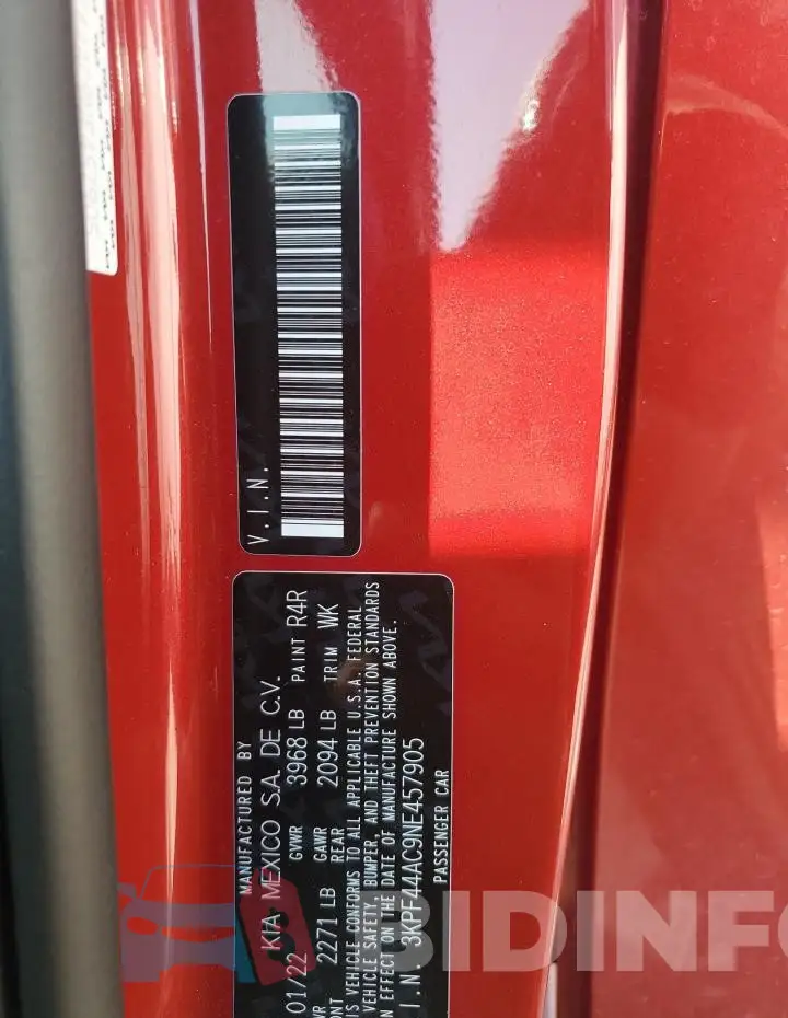 3KPF44AC9NE457905 Photo# 13