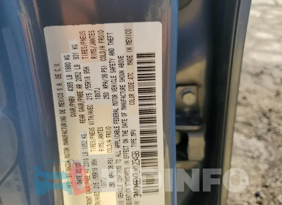 3MVDMBEM7LM123498 Photo# 13
