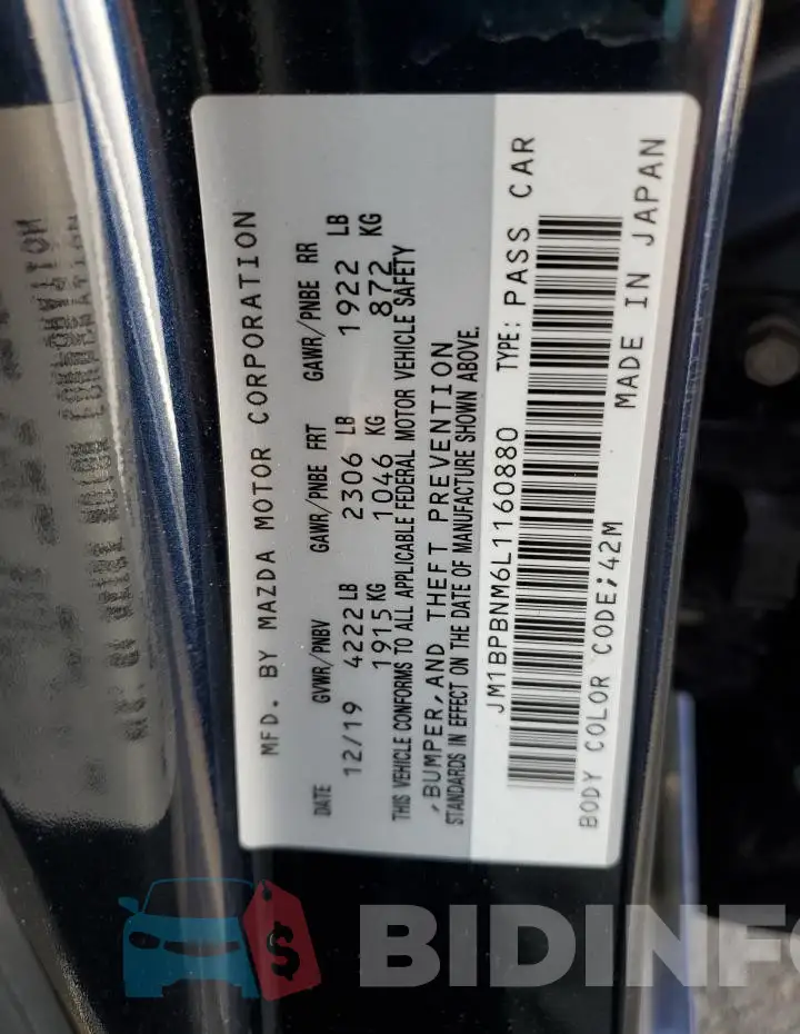 JM1BPBNM6L1160880 Photo# 12