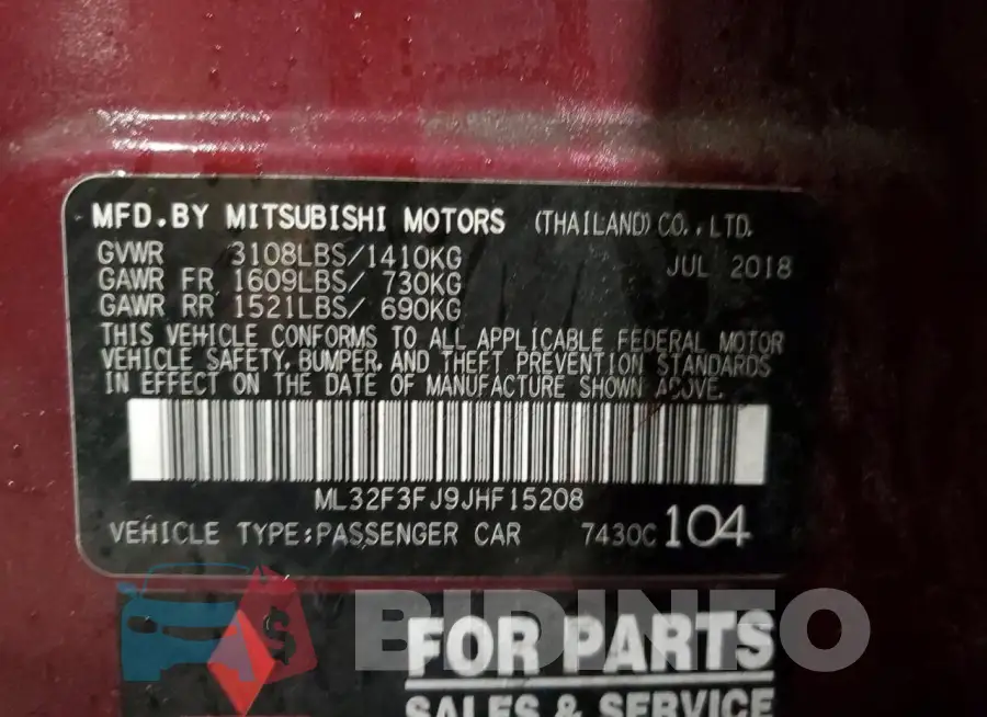 ML32F3FJ9JHF15208 Photo# 12