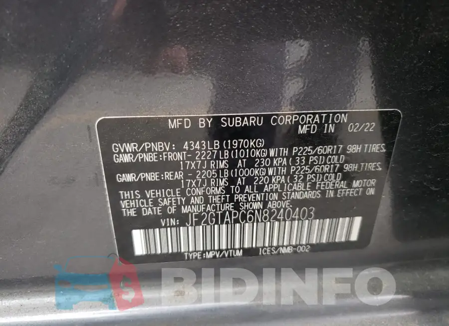 JF2GTAPC6N8240403 Photo# 12