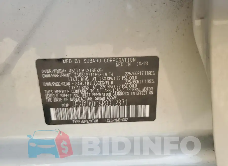 JF2GUADC8R8312371 Photo# 12