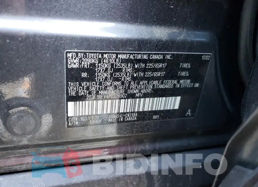 2T3F1RFV4PC328902 Photo# 13
