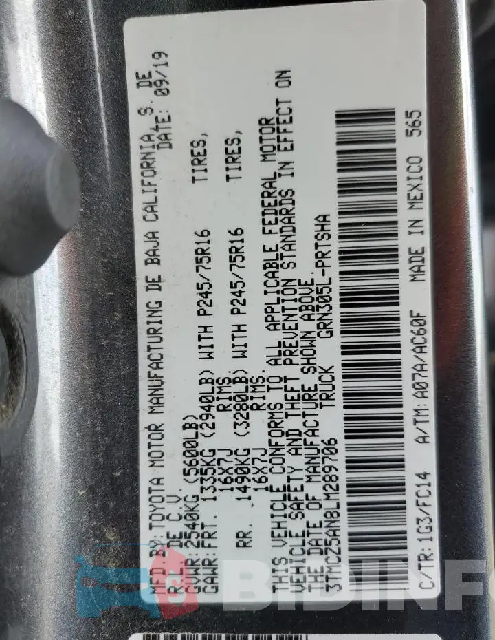 3TMCZ5AN8LM289706 Photo# 12