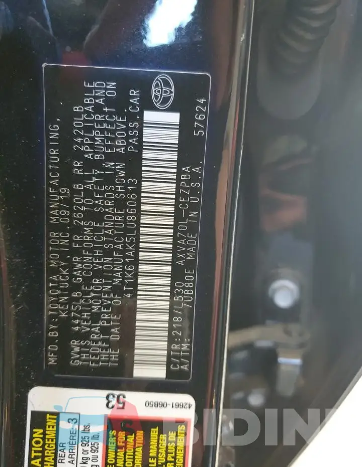4T1K61AK5LU860613 Photo# 12