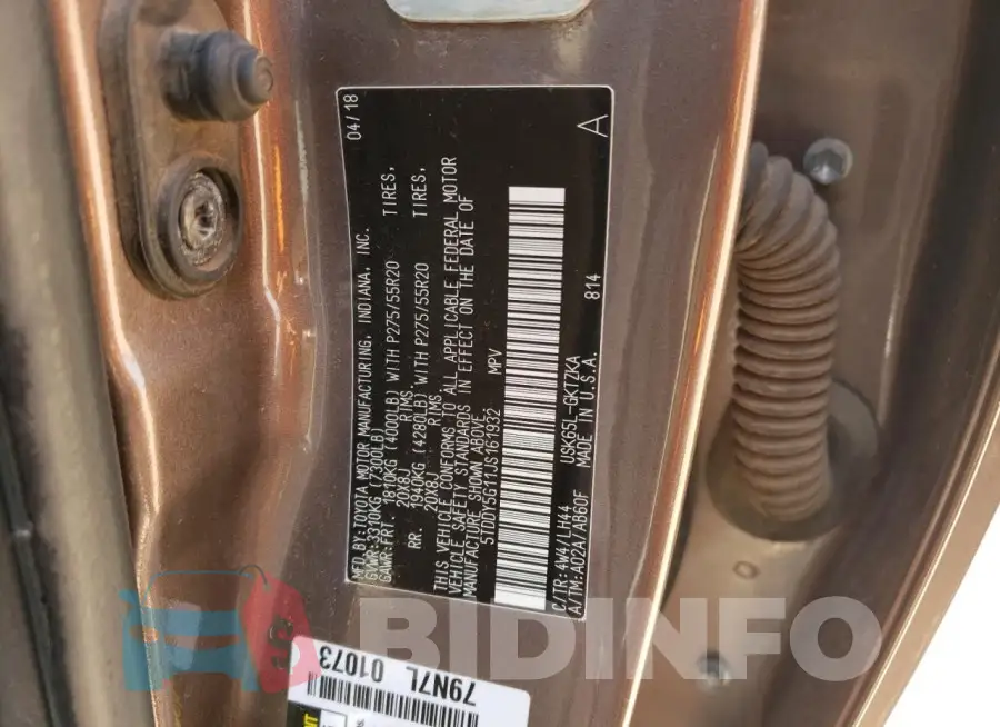5TDDY5G11JS161932 Photo# 13