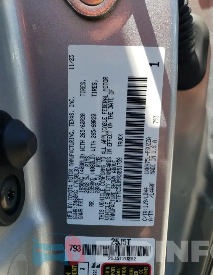 5TFMC5DB9RX051759 Photo# 12