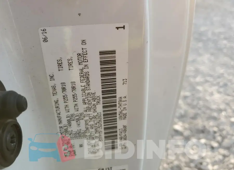 5TFPY5F15GX562823 Photo# 12