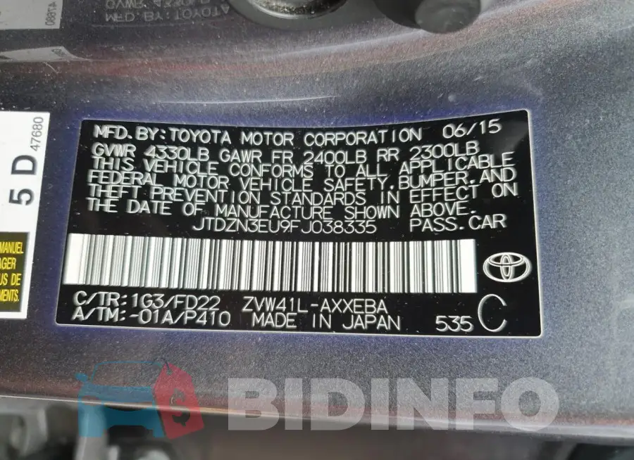 JTDZN3EU9FJ038335 Photo# 12