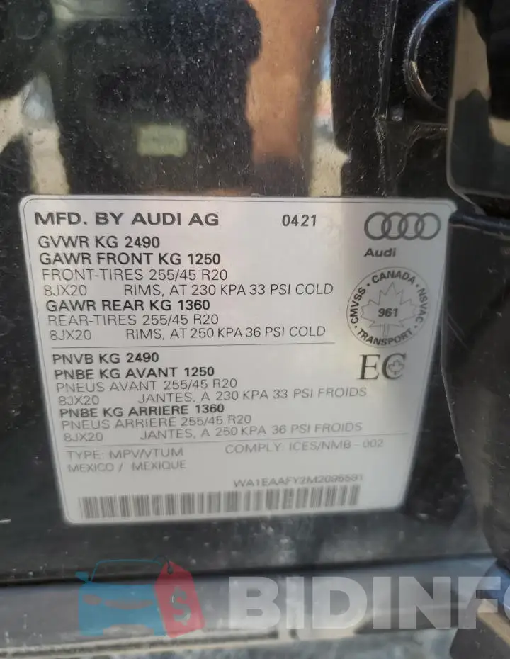 WA1EAAFY2M2095591 Photo# 14