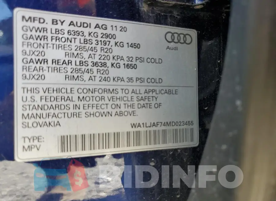 WA1LJAF74MD023455 Photo# 14