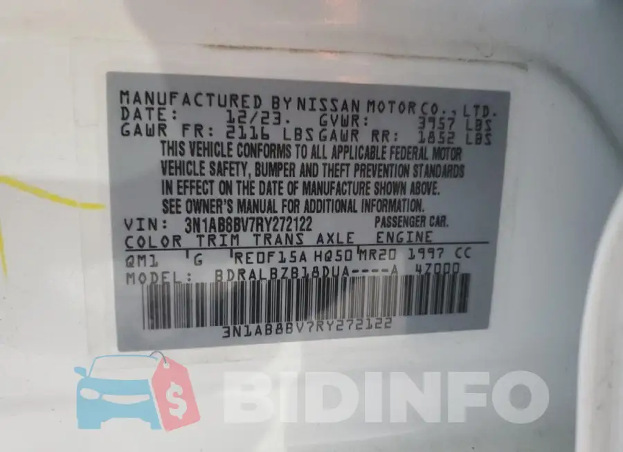 3N1AB8BV7RY272122 Photo# 12