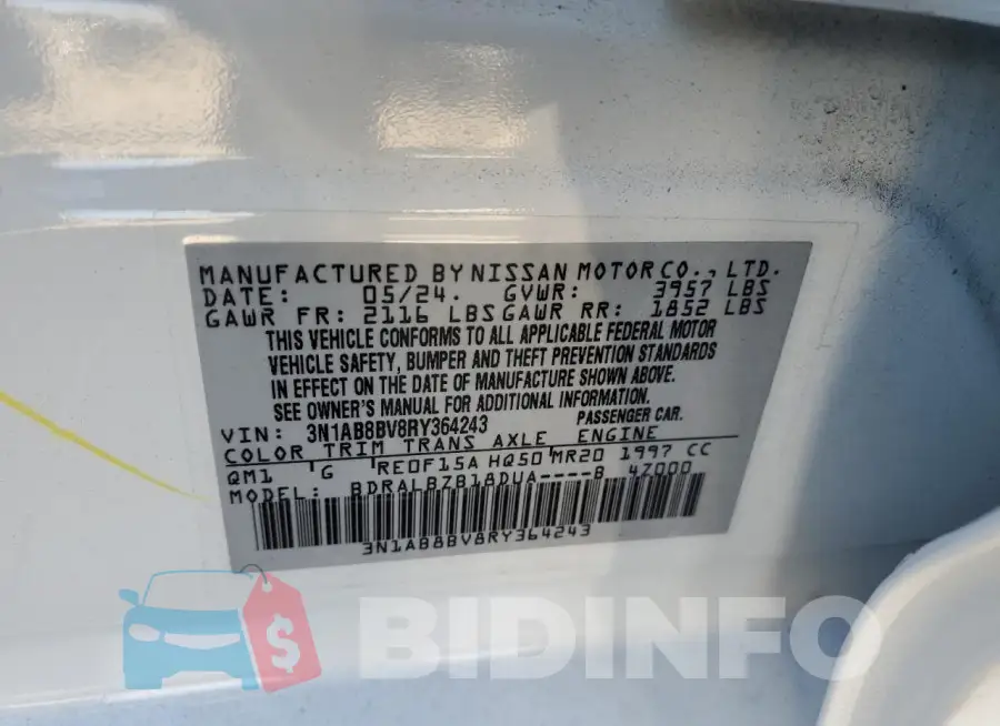 3N1AB8BV8RY364243 Photo# 13
