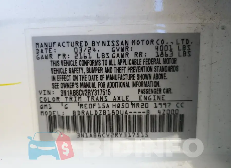 3N1AB8CV2RY317515 Photo# 12