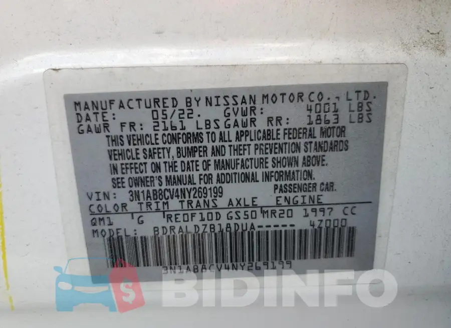 3N1AB8CV4NY269199 Photo# 12