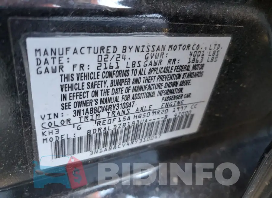 3N1AB8CV4RY310047 Photo# 13