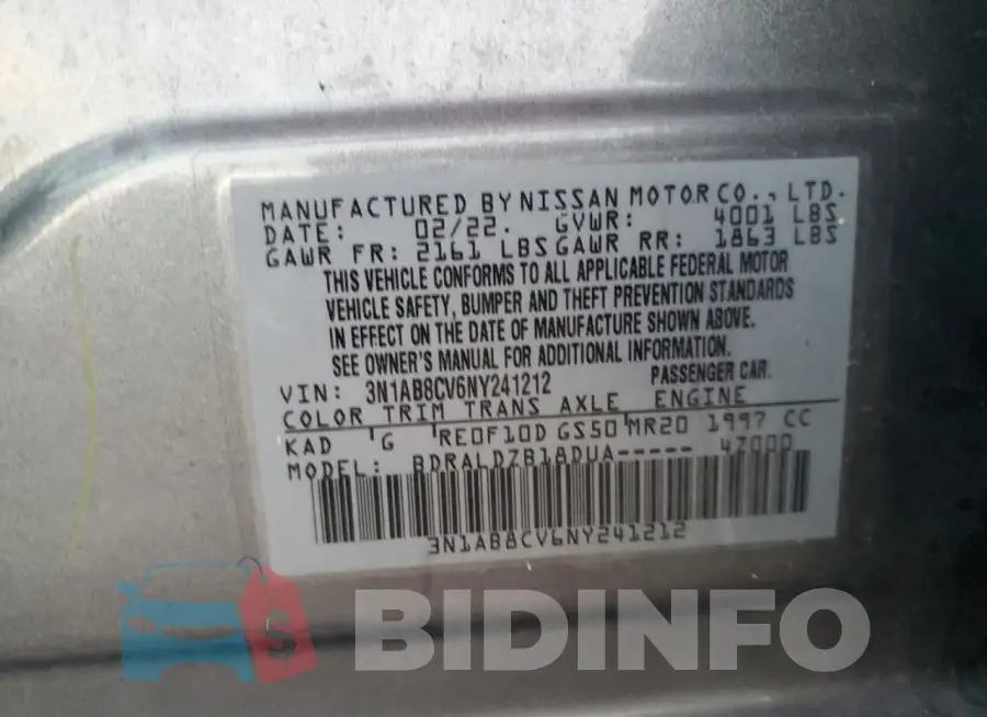 3N1AB8CV6NY241212 Photo# 12