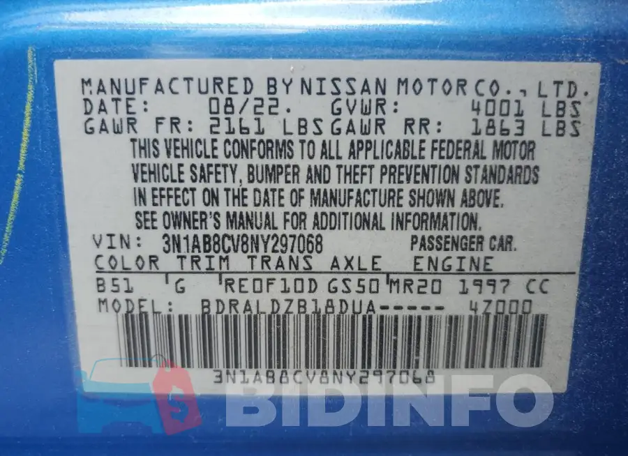 3N1AB8CV8NY297068 Photo# 12