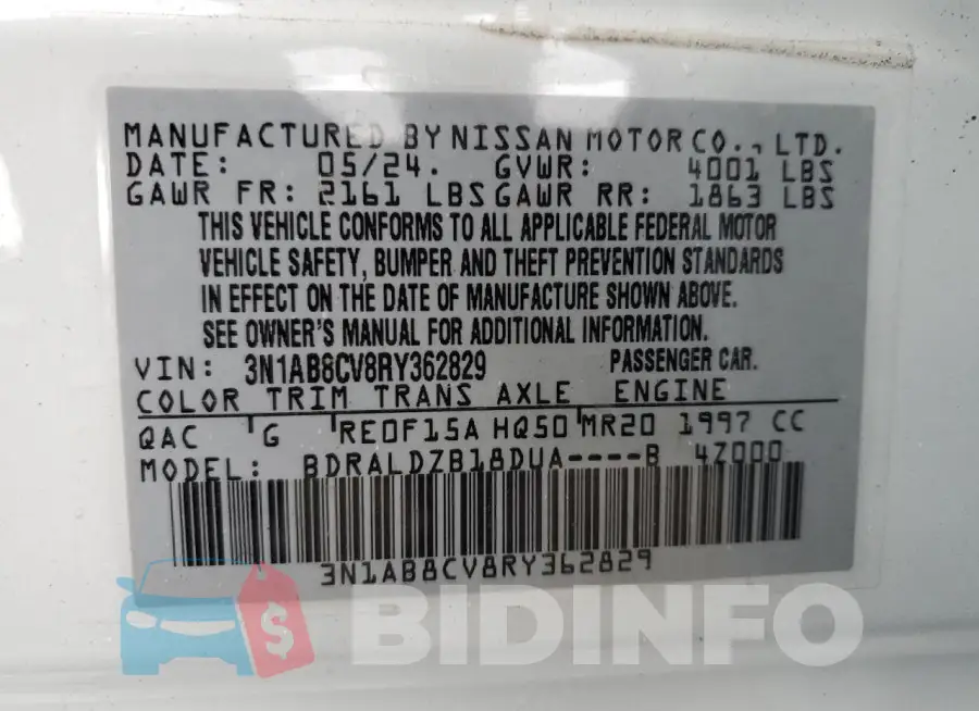 3N1AB8CV8RY362829 Photo# 12