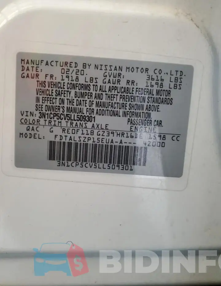 3N1CP5CV5LL509301 Photo# 12
