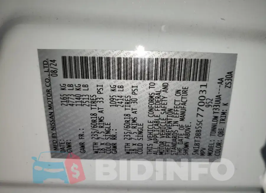 5N1BT3BB5SC770031 Photo# 13