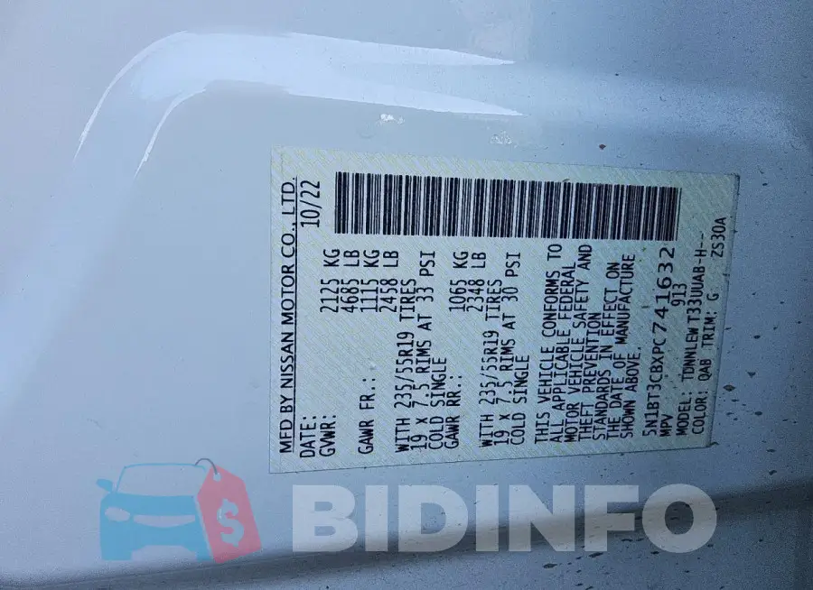 5N1BT3CBXPC741632 Photo# 14
