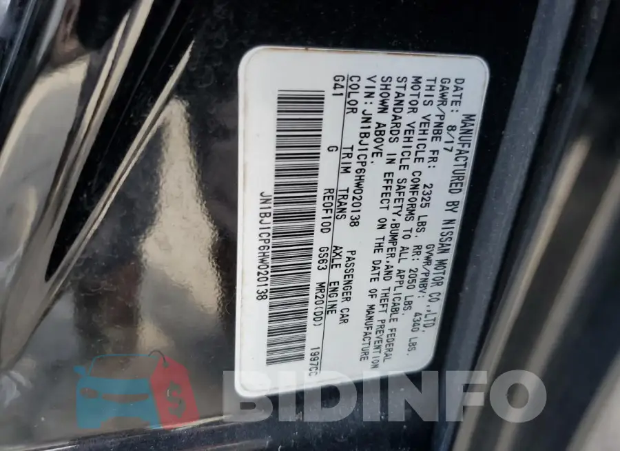 JN1BJ1CP6HW020138 Photo# 13