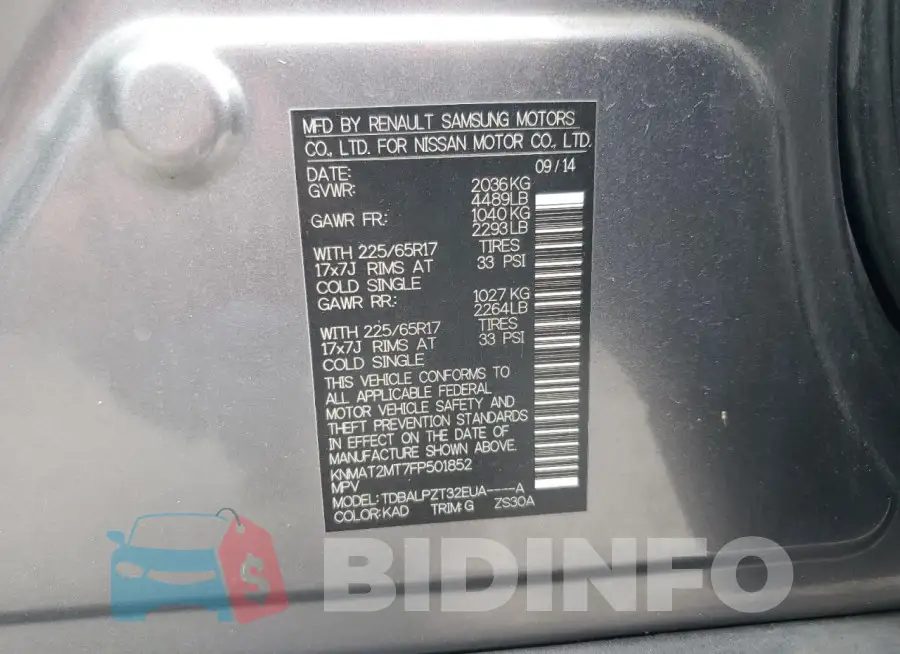 KNMAT2MT7FP501852 Photo# 13