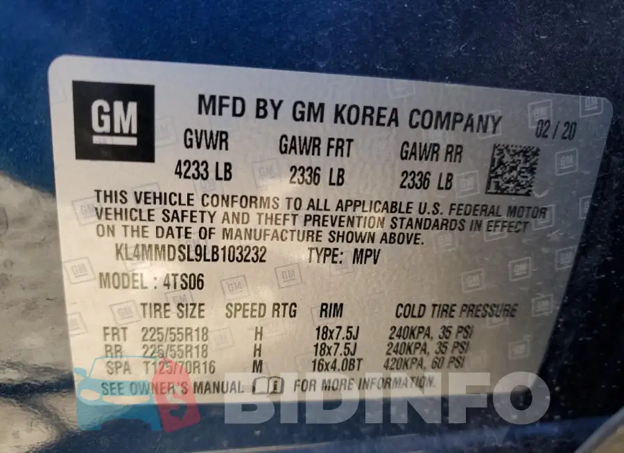KL4MMDSL9LB103232 Photo# 14