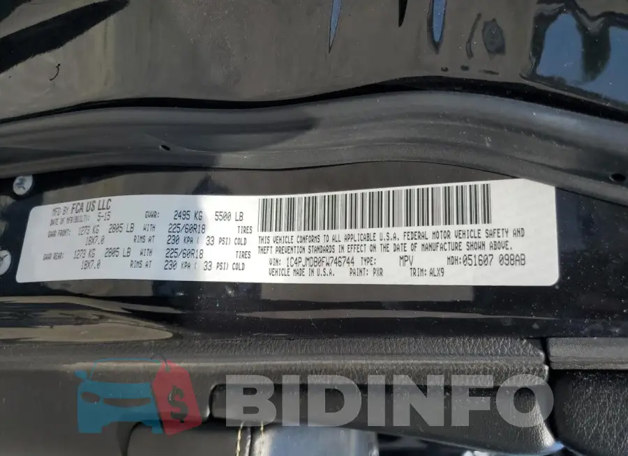 1C4PJMDB0FW746744 Photo# 13