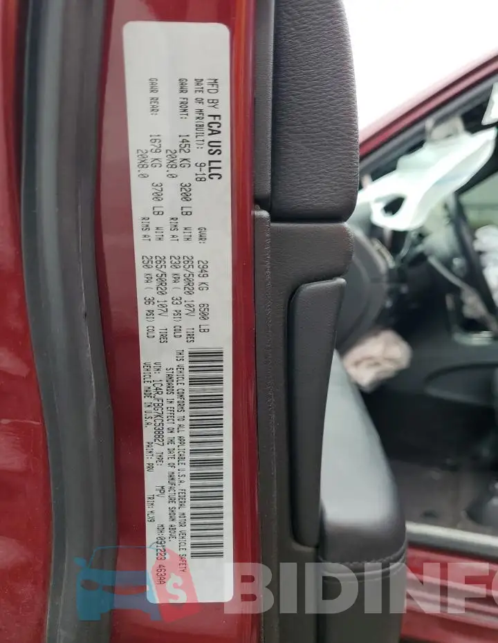 1C4RJFBG7KC538827 Photo# 13