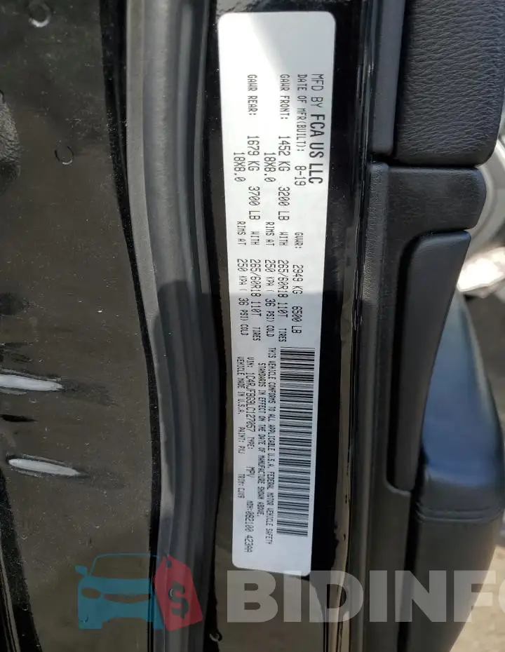 1C4RJFBG9LC127057 Photo# 12