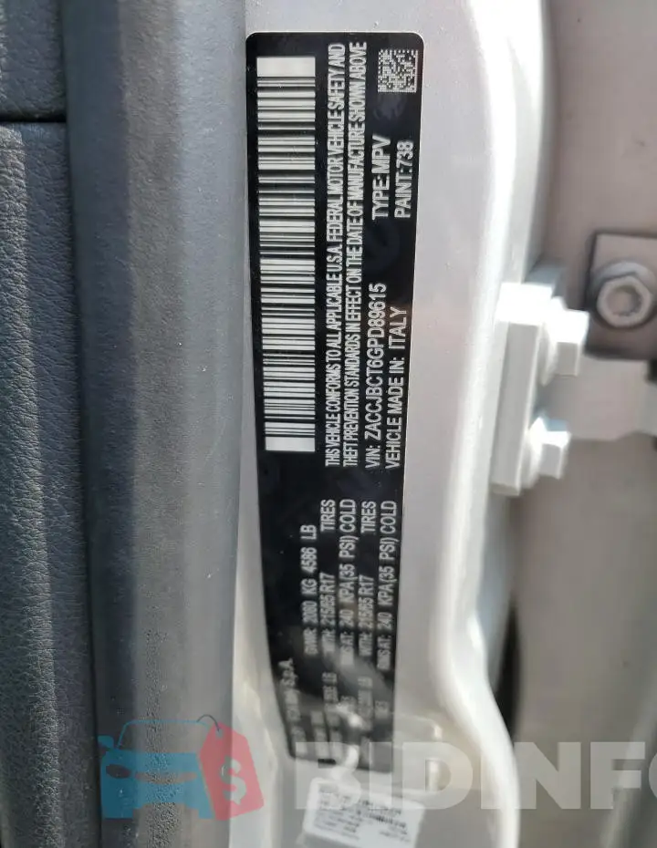 ZACCJBCT6GPD89615 Photo# 13