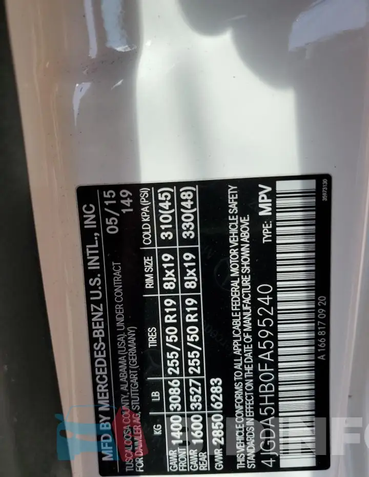 4JGDA5HB0FA595240 Photo# 13