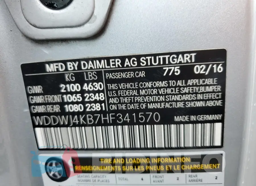 WDDWJ4KB7HF341570 Photo# 12