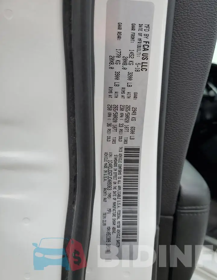 1C4RDJDG7JC409363 Photo# 14