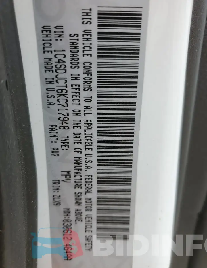 1C4SDJCT6KC717948 Photo# 13