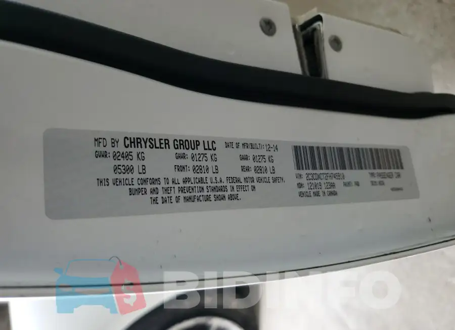 2C3CDXCT2FH745910 Photo# 12